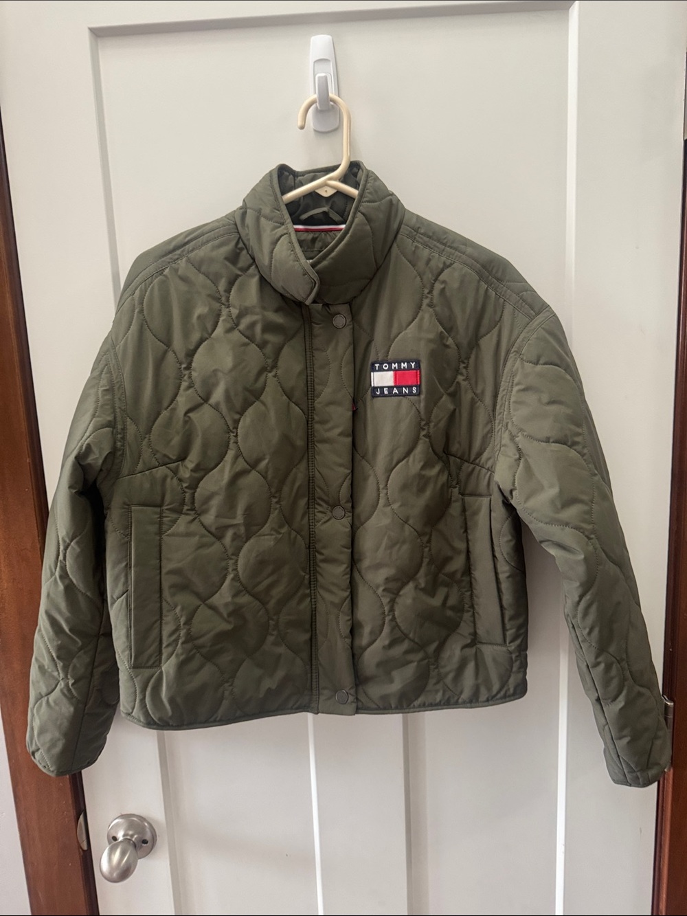 Tommy Hilfiger Olive Green Quilted Puffer Jacket